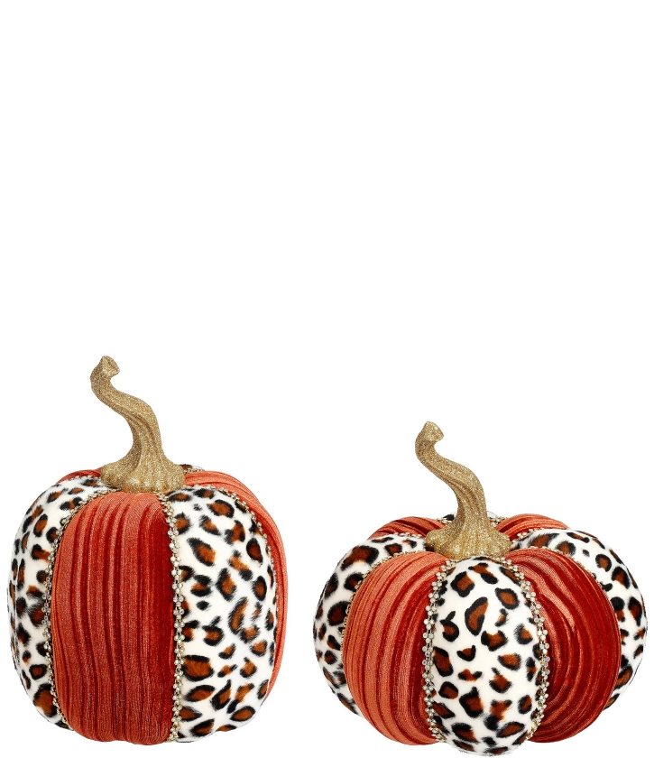 Mark Roberts Jeweled Pumpkin Copper Leopard, Set of 2 | Dillard's