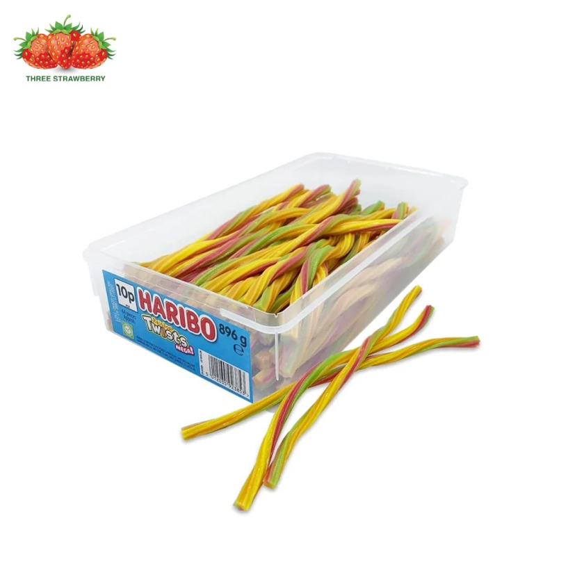 Haribo Rainbow Twists 10p Tub 896g