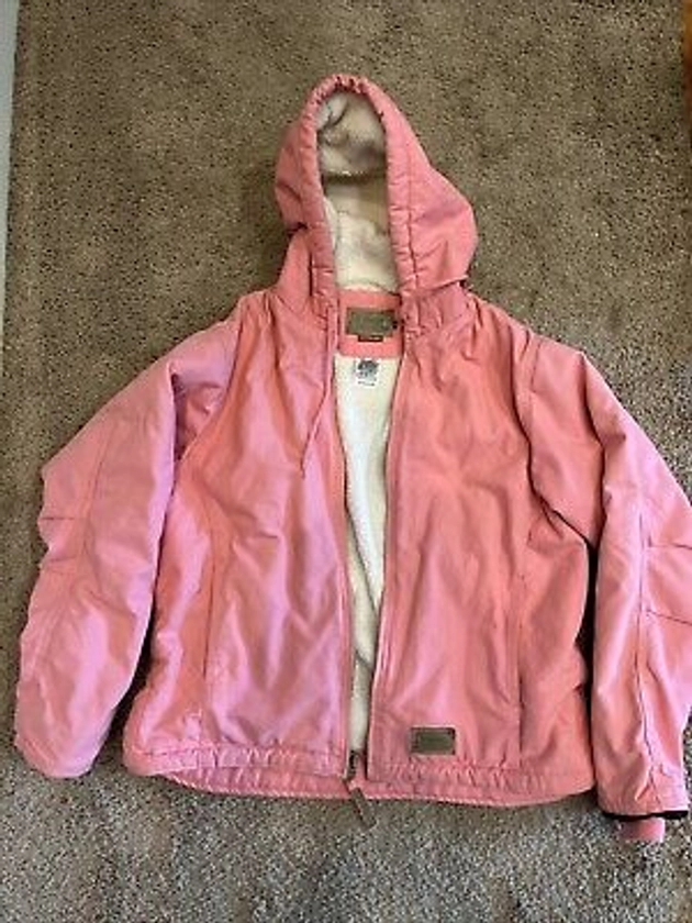 C.E Schmidt Jacket WorkWear Sherpa Pink Hoodie Sweatshirt | eBay