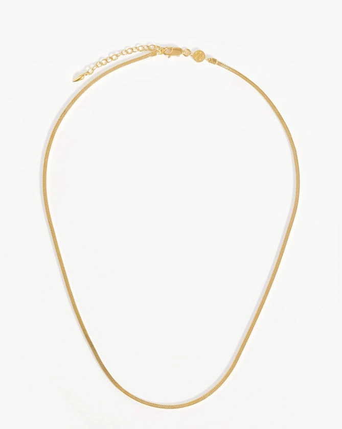 Lucy Williams Short Square Snake Chain Necklace