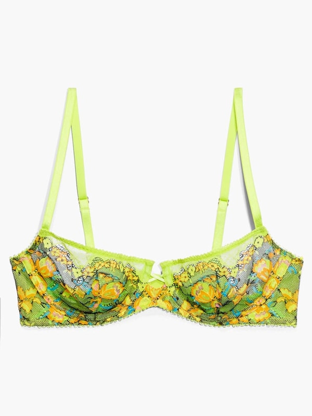 Sweetheart Lace Balconette Bra in Green & Multi | SAVAGE X FENTY France