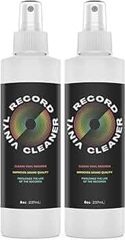 IMPRESA [2 Pack] Record Cleaning Solution to Remove Dirt & Debris Safely - Vinyl Record Cleaner Spray for Improved Sound Quality - Vinyl Record Cleaner Solution - Vinyl Cleaner - 8oz per Bottle