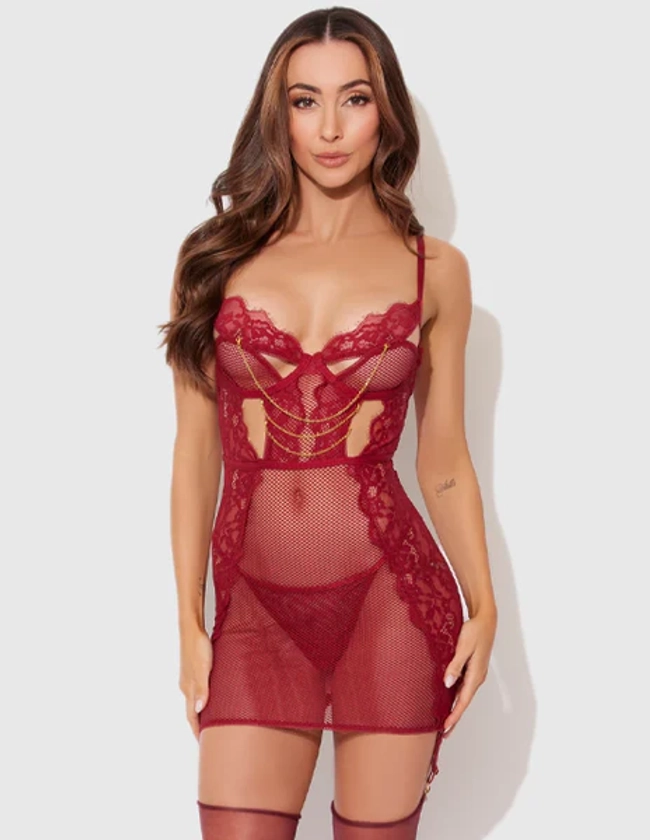 Dezi Lace & Chain Chemise