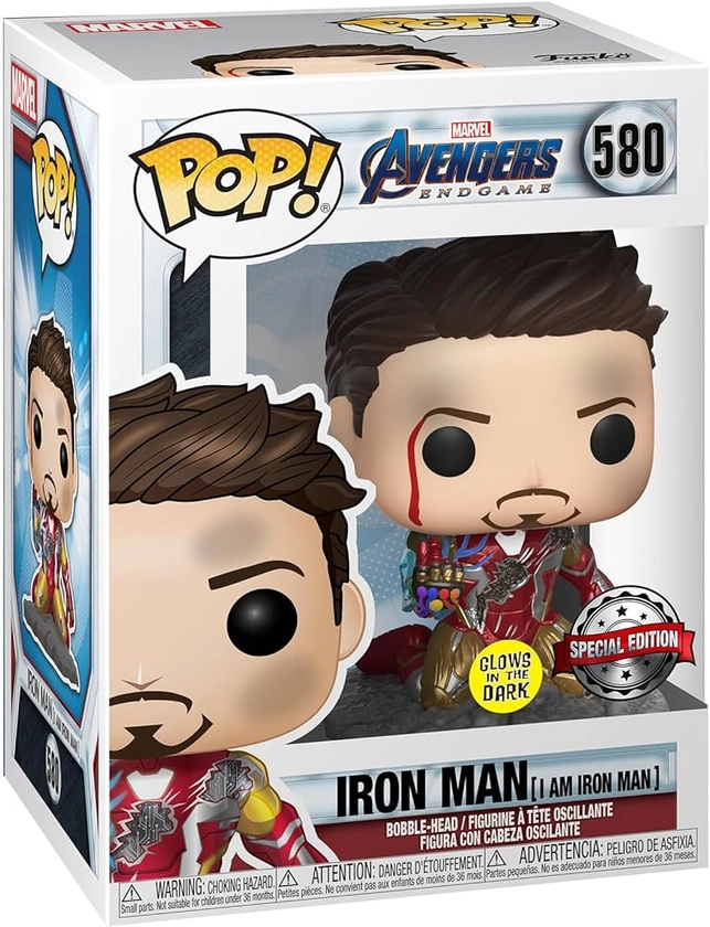 Funko POP! Marvel: Marvel Avengers Endgame - I Am Iron Man - Metallic - Glow In the Dark - Collectable Vinyl Figure - Gift Idea - Official Merchandise - Toys for Kids & Adults - Movies Fans : Amazon.co.uk: Toys & Games