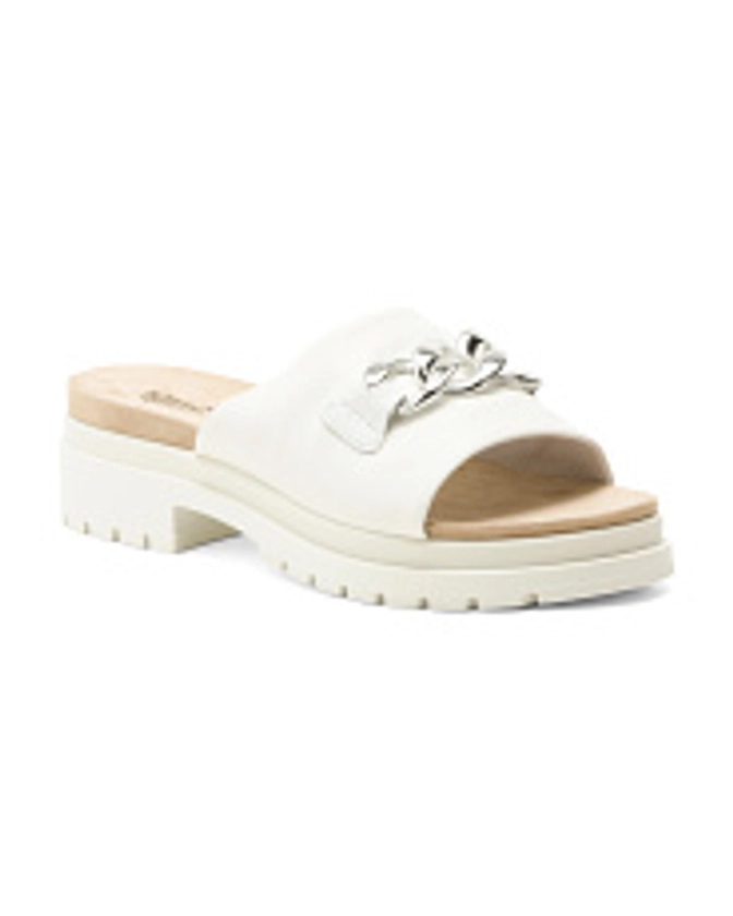 Made In Italy Leather Platform Sandals | Women's Shoes | Marshalls