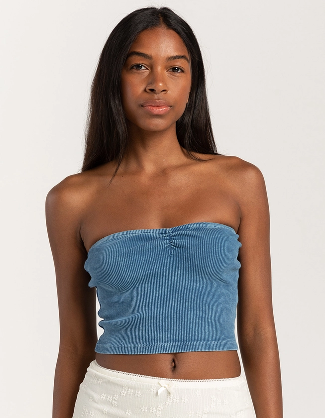 RSQ Womens Washed Cinch Tube Top