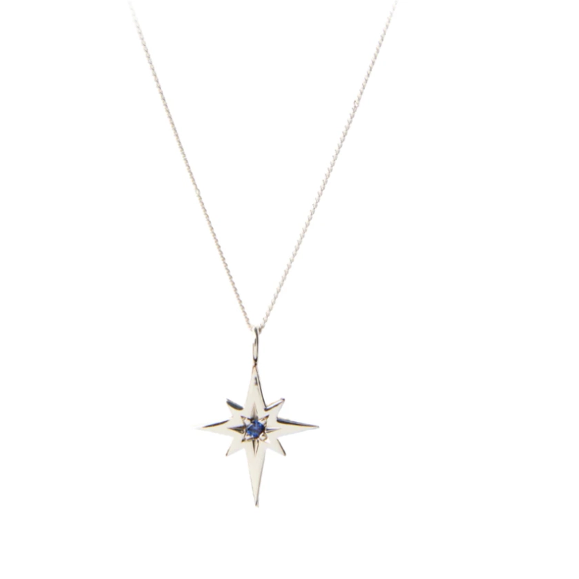 Polaris Sapphire & Sterling Silver Pendant - The Collective Dublin