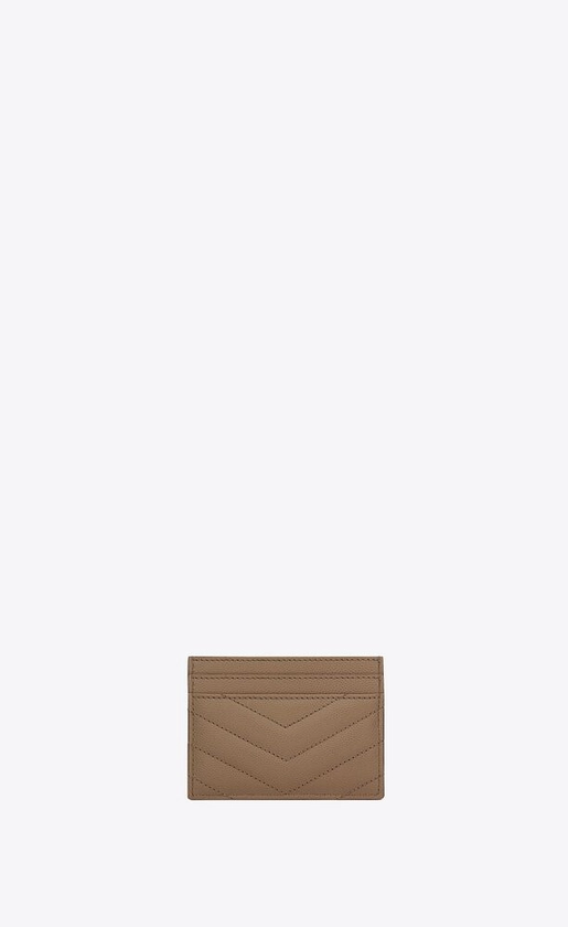 CASSANDRE MATELASSÉ card case in grain de poudre embossed leather | Saint Laurent | YSL.com