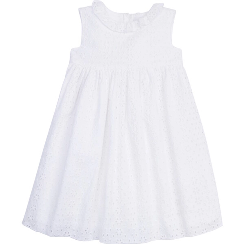 Annabel Sundress, White Eyelet - Little English Dresses | Maisonette