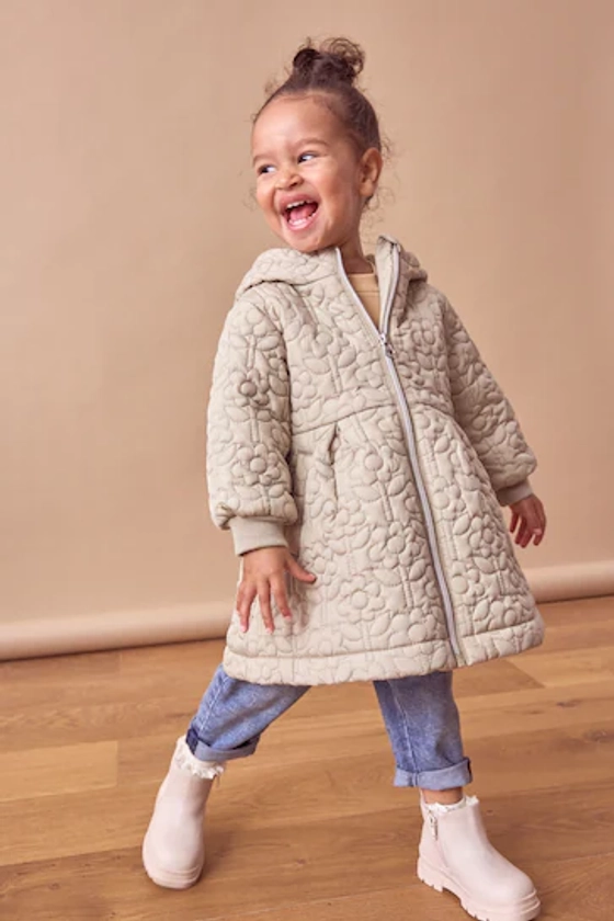 Buy Sage Green Flower Shower Resistant Skirted Quilted Coat (3mths-7yrs) from the Next UK online shop