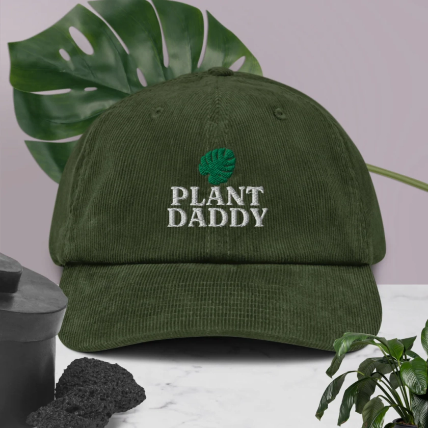 Chapeau de papa en velours côtelé Plant Daddy cadeau - Etsy France