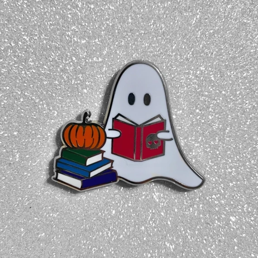 Enamel Pin ~ Poe the TBR Ghost ~ Bookish Halloween Pin