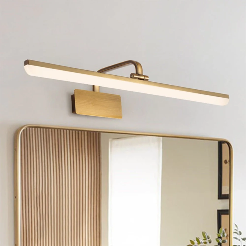 Modern Led Bath Bar Armed Bathroom Vanity Light In Gold