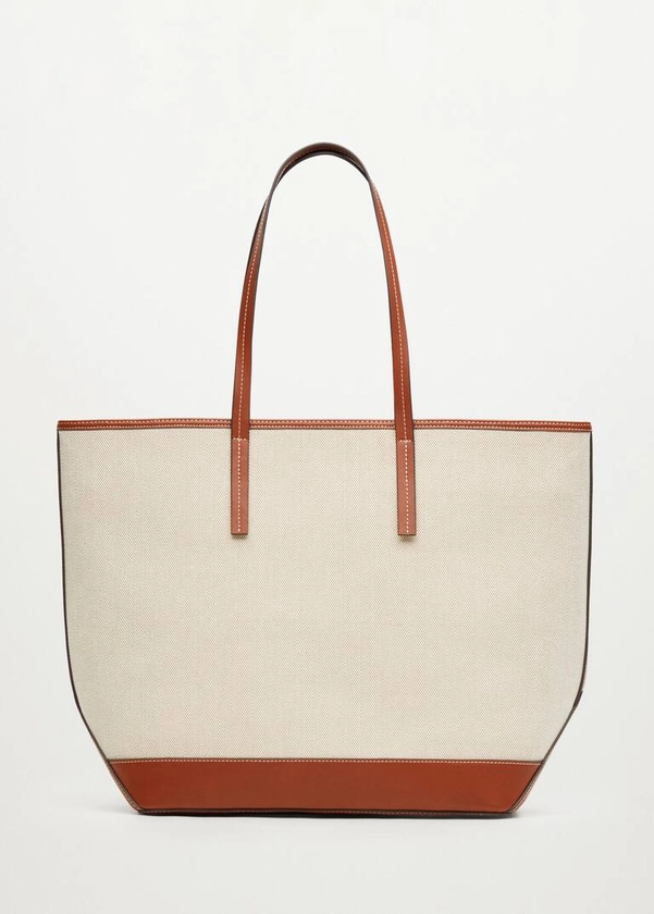 Canvas shopper bag - Woman | Mango United Arab Emirates