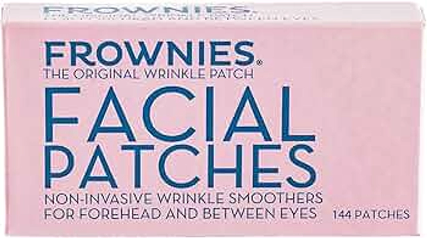 FROWNIES Forehead and Between the Eyes Wrinkle Patches - Hypoallergenic Facial Patches to Smooth & Soften Forehead Wrinkles & Eleven Lines - For Overnight Use, 144 Patches