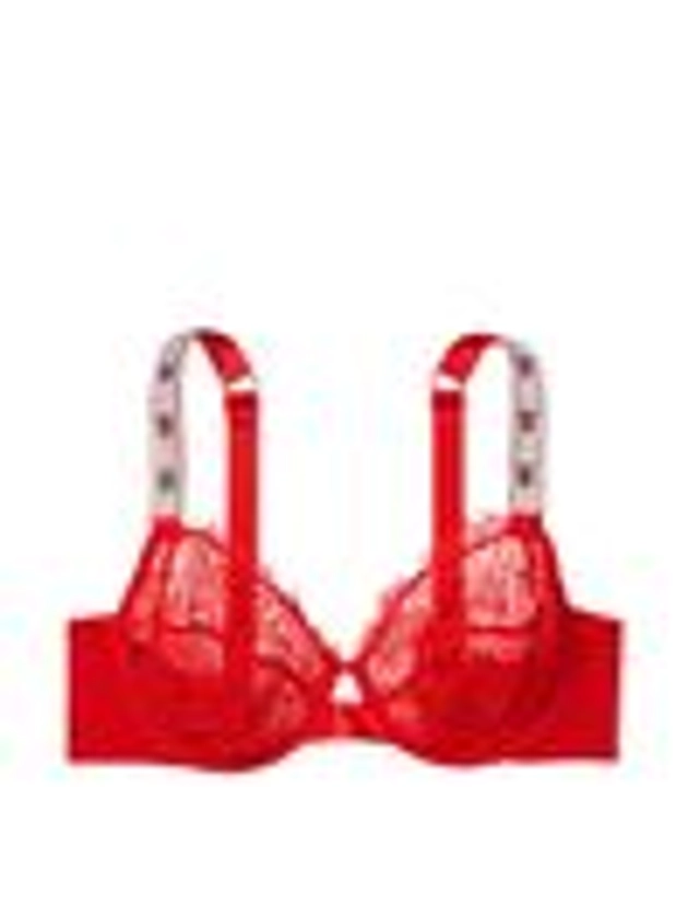 Lipstick Red Shine Strap Monogram Demi Bra