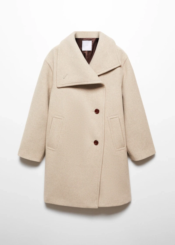 Midi maxi lapel coat - Women | Mango United Kingdom
