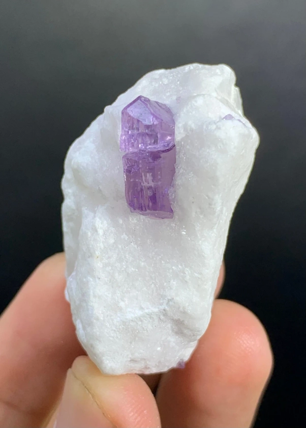 Rich Purple Colour Transparent Scapolite Crystal Specimen on Matrix, Scapolite Crystal, Rare Crystal, Scapolite Stone/ 20 Grams