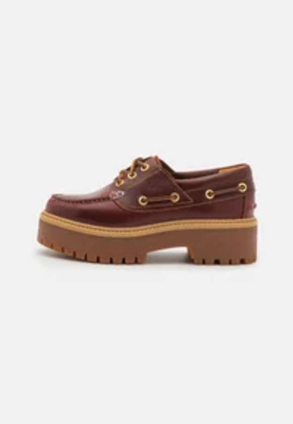 Timberland STONE STREET 3 EYE - Chaussures bateau - burgundy/marron - ZALANDO.FR