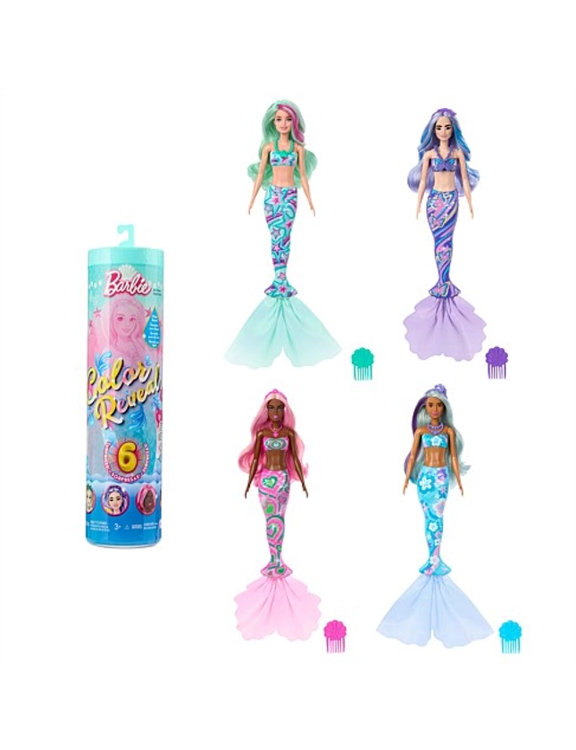 Barbie Barbie Colour Reveal Mermaid Series Doll & Accessories, Assorted | David Jones