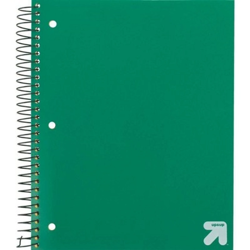 Spiral Notebook 1 Subject College Ruled PP 100 Sheets Green - up &#38; up&#8482;