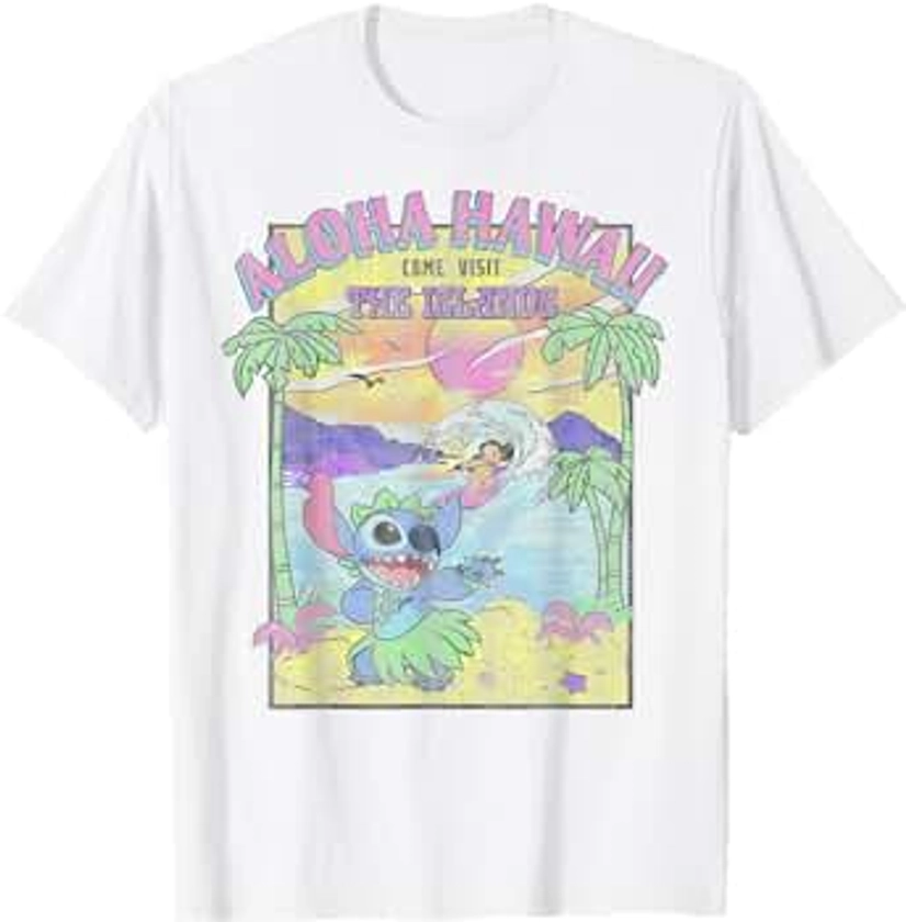 Disney Lilo & Stitch Aloha Hawaii Come Visit The Islands T-Shirt