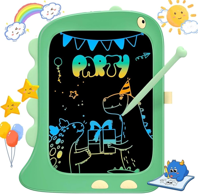 TEKFUN Tablette d'écriture LCD 8,5 Pouces Ardoise Magique,Enfant 3 4 5 6 7 Ans Garçon Fille,Jeux de puzzle pour enfants, Cadeaux pour enfants, Cadeaux de vacances（Vert）