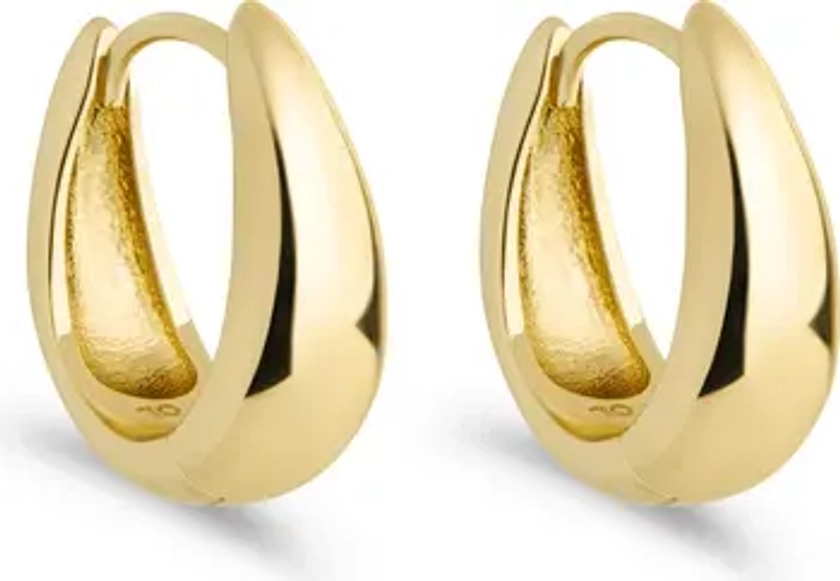 Lavina Polished Huggie Hoop Earrings