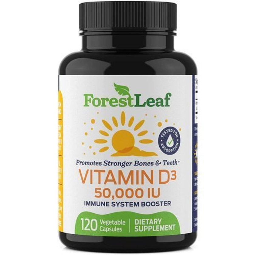 Vitamin D3 50,000 IU, 120 Vegetable Capsules