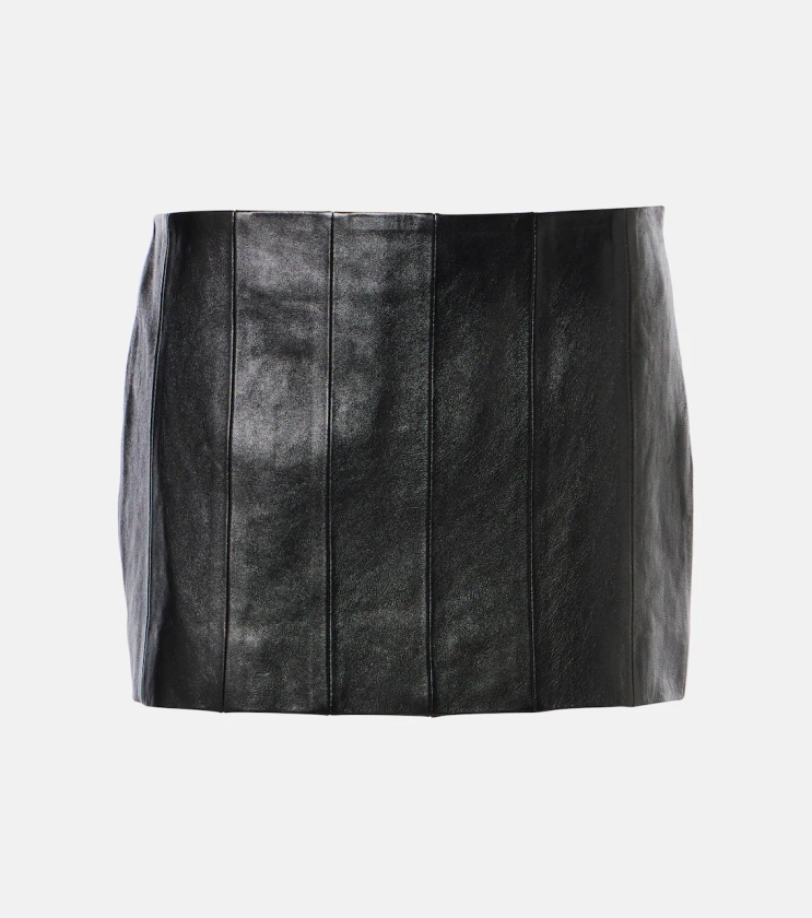 Meelar leather miniskirt in black - Khaite | Mytheresa