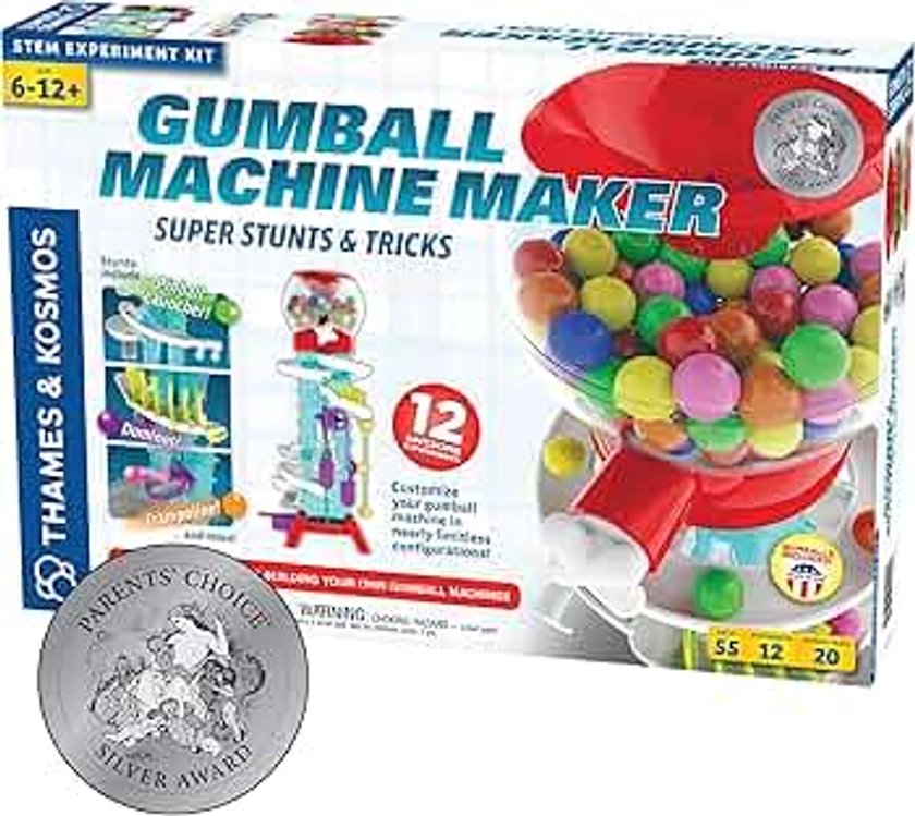 Thames & Kosmos Gumball Machine Maker Lab - Build Machines with Physics & Engineering Lessons | 12 Experiments | Make Your Own Gumball Machines | Includes Gumballs | Award Winner