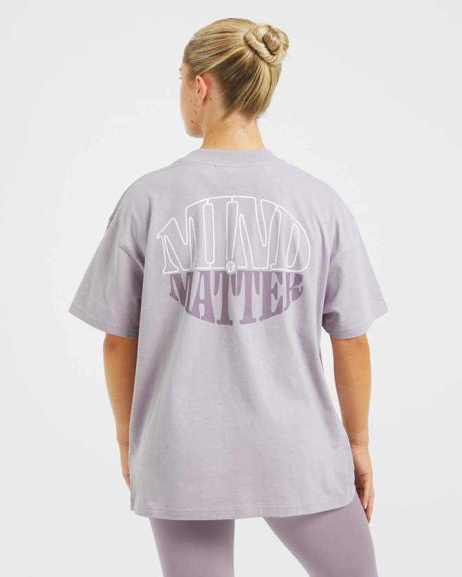 Mind Over Matter Oversized T Shirt - Purple