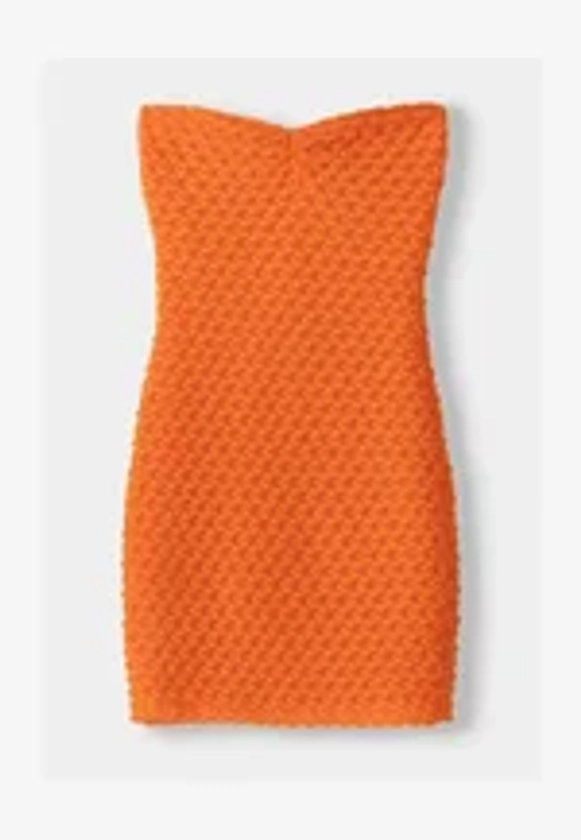 Bershka OFF-THE-SHOULDER - Robe de soirée - orange - ZALANDO.FR