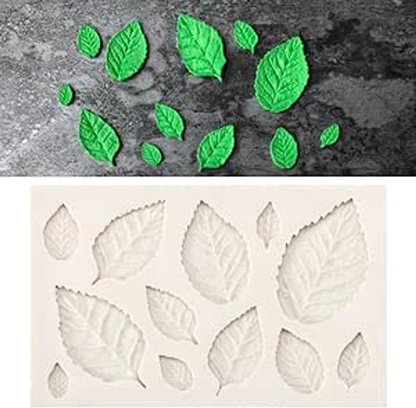 Feuilles Forme Moule En Silicone, Moules à Fondant Gâteau de Feuilles Forme Sculptés En 3D Creative Cuisine Moule de Cuisson pour Pâte à Sucre, Chocolat, Fondant, Beurre, Savon : Amazon.fr: Cuisine et Maison