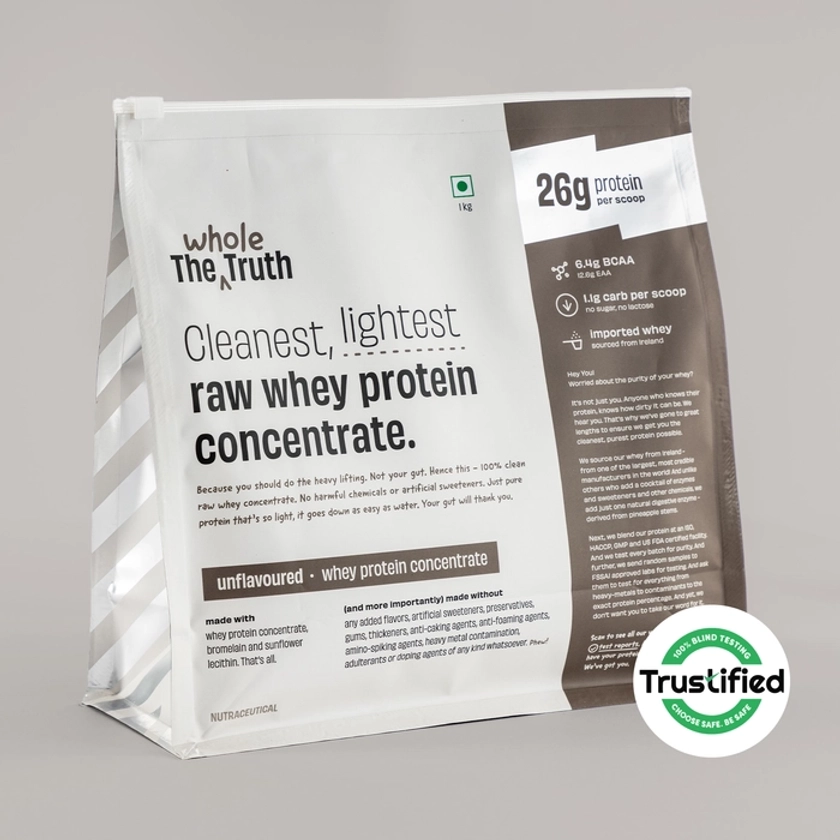Unflavoured Raw Whey Protein Concentrate 26g