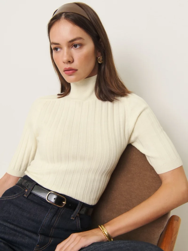 Margoax Regenerative Merino Mock Neck Sweater