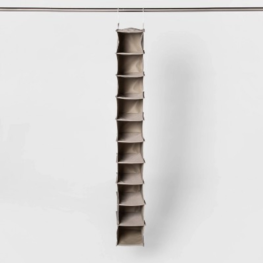 10 Shelf Hanging Shoe Storage Organizer Gray - Room Essentials&#8482;