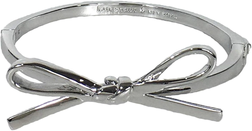 Kate Spade New York Skinny Mini Bow Bangle Bracelet Silver, One Size, Metal