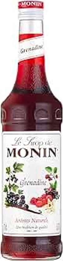 MONIN Premium Grenadine Syrup 700ml for Cocktails and Mocktails. Vegan-Friendly, Allergen-Free 100% Natural Flavours