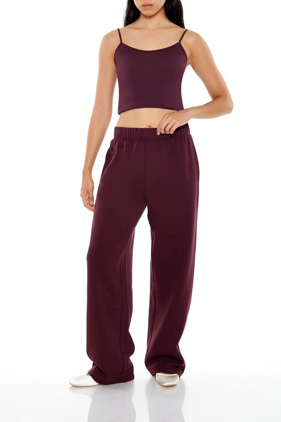 Fleece Straight-Leg Sweatpants | Forever 21