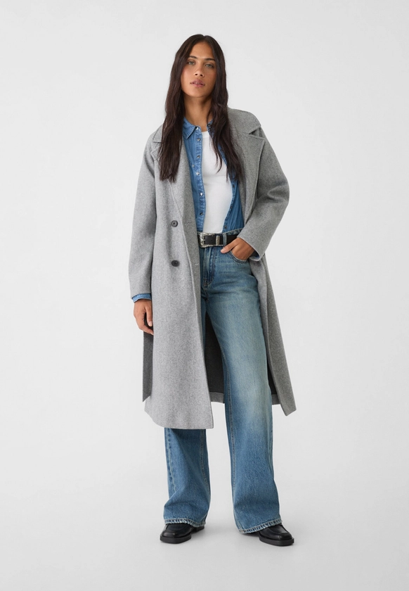 Trench doux au toucher - Vestes femme | Stradivarius France