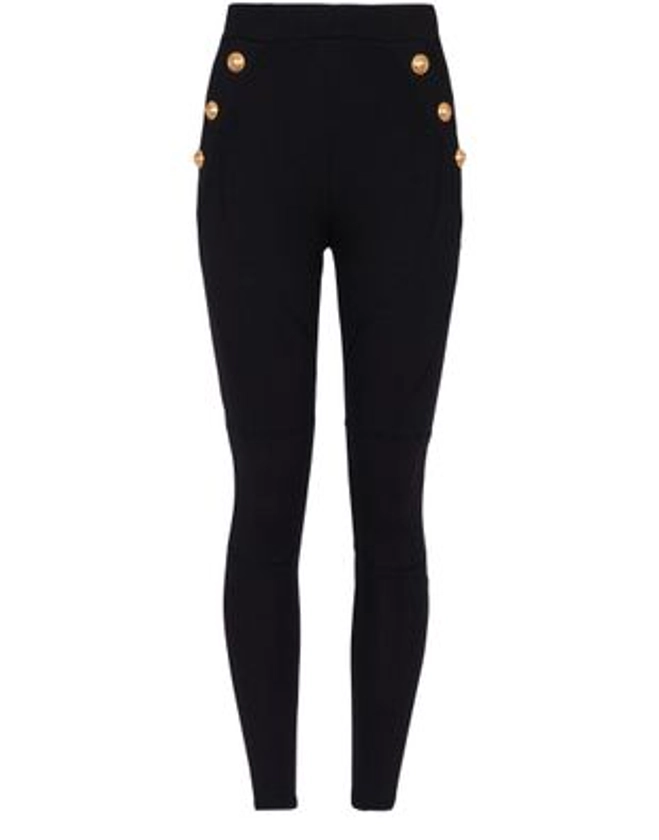 6-button leggings in jersey - BALMAIN