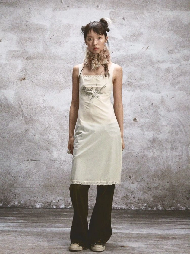 Sheer Printed Backless Lace Halter Dresses【s0000005766】