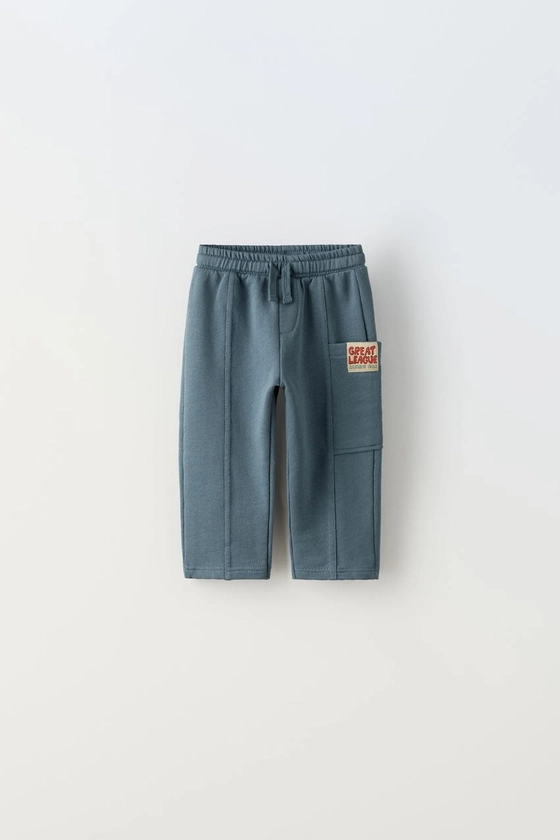 PLUSH PANTS WITH LABEL