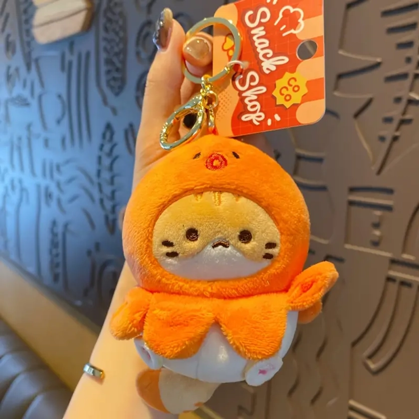 Plush Cat Keychain Bag Pendant Doll Car Key - Temu Australia