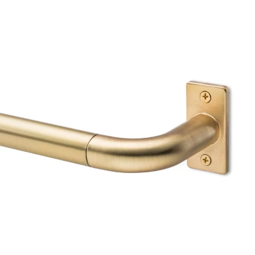 66"-120" French Curtain Rod Antique Brass - Threshold™