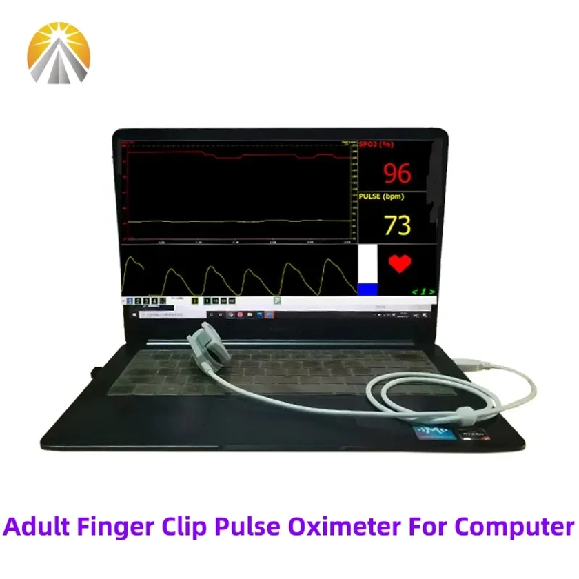 Oxímetro de pulso reutilizable para adultos, oximetría portátil con Clip para los dedos, Sensor SpO2 con Software de visualización de forma de onda PR PI, basado en USB a PC - AliExpress