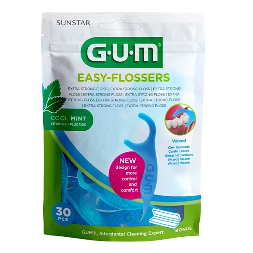 Gum Easy Flossers porte-fil dentaire ciré menthe x30 @ Pharma GDD 🛒