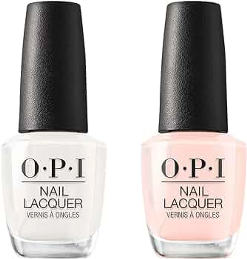 OPI Nail Lacquer, Bubble Bath & Funny Bunny Bundle, Nude Nail Polish, 0.5 fl oz