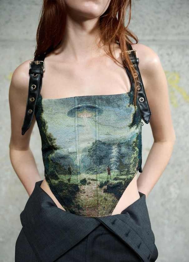 Harness Tapestry Bustier Top